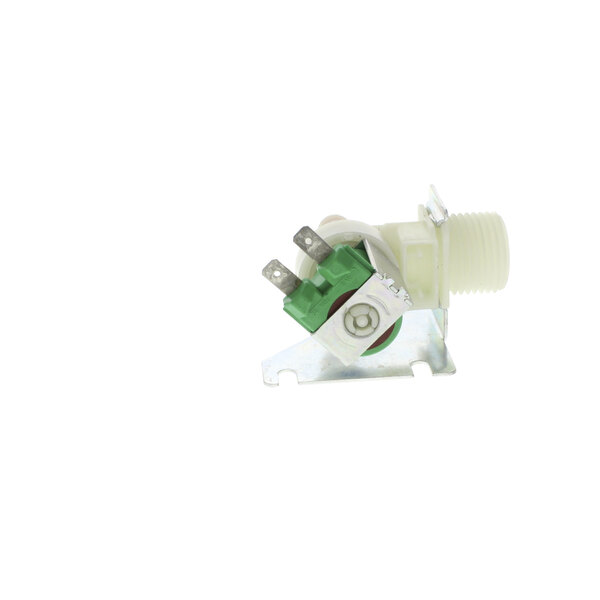 A Grindmaster-Cecilware water fill solenoid with white and green parts.