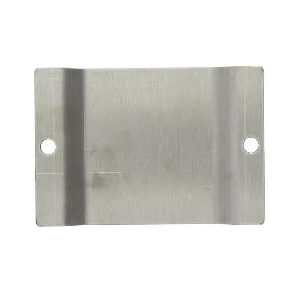 A stainless steel Accutemp cover plate with holes.