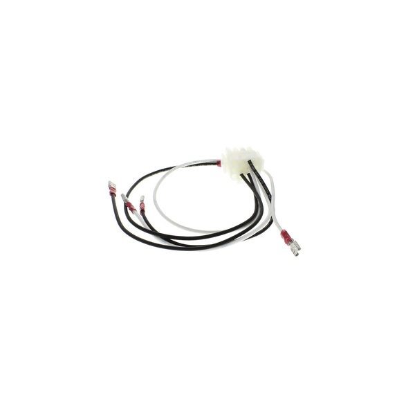 A white cable with black wires and a red connector, labeled "Frymaster 8063549SP Harness Wrng Ntfc"