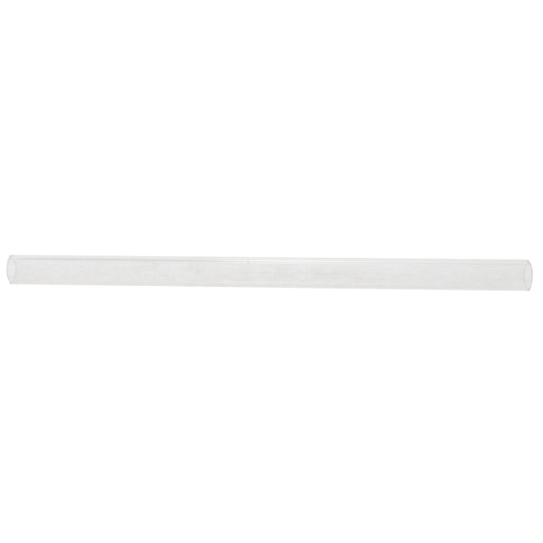 A clear tube with a white tip.