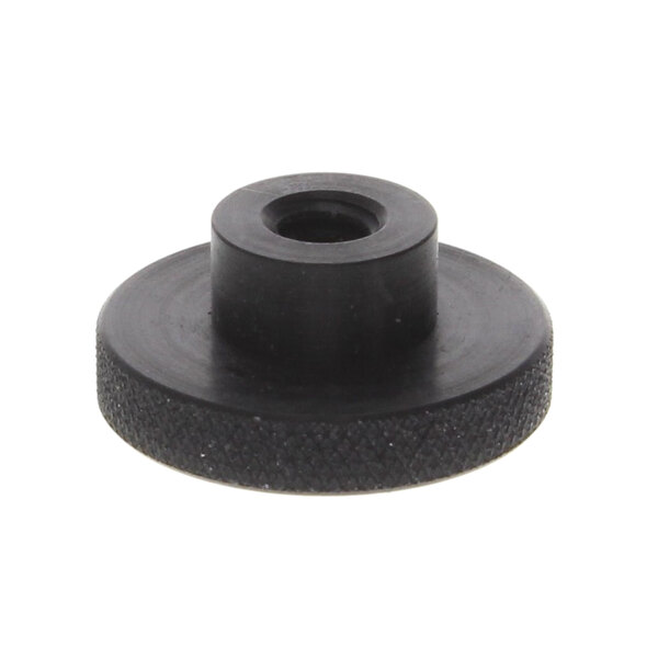 A black rubber knob with a hole.