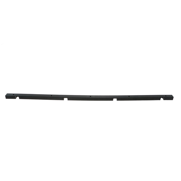 A black plastic bar on a white background.