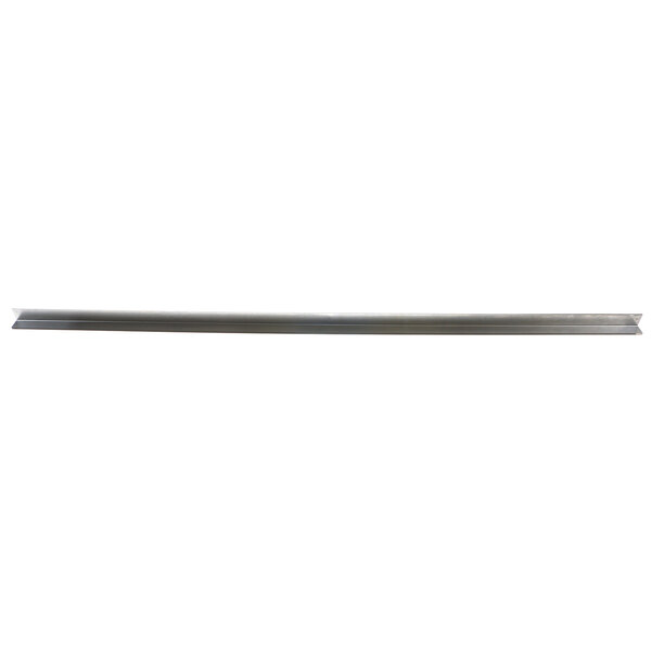 A metal pole with a black metal bar on the end on a white background.
