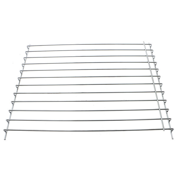 A metal American Range rack guide with a wire grid on it.