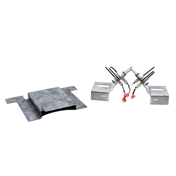 An American Range electrode update kit with metal brackets and wires attached.