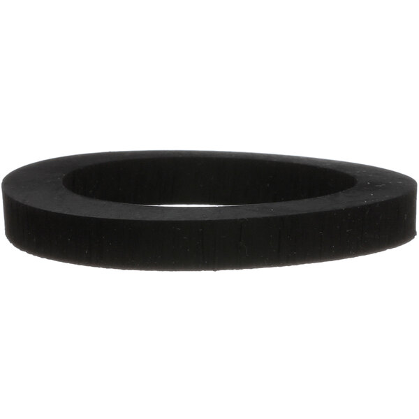 A black rubber ring with a white background.