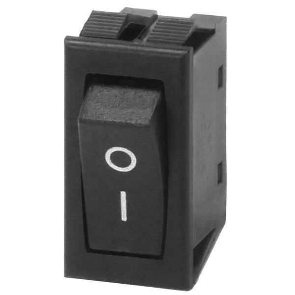 A black rectangular switch with white text that says "On/Off" on the side.