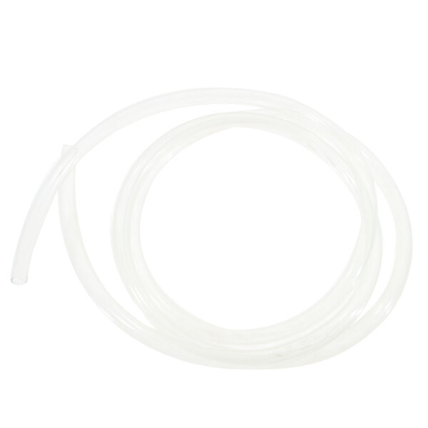 A clear tube on a white background.