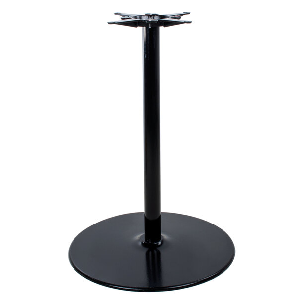 Lancaster Table & Seating 30" Round Black 3" Bar Height Column Stamped Steel Table Base