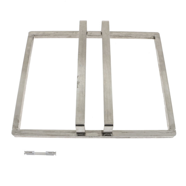 A metal frame with two parallel bars.