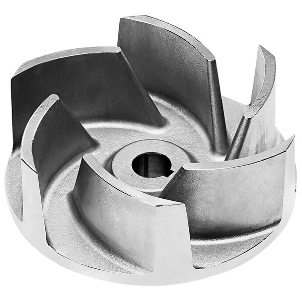 A Stero metal impeller with four blades.