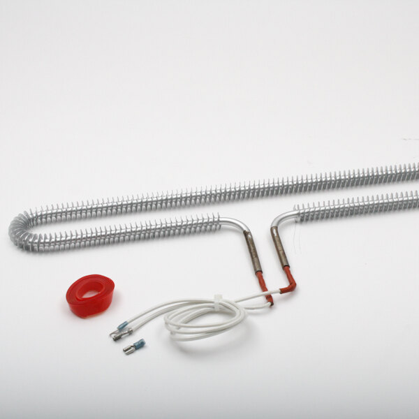 A Frymaster HLZ heater with red and white wires and a red plug.