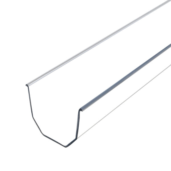 A white plastic True Refrigeration lamp shield with a metal strip.