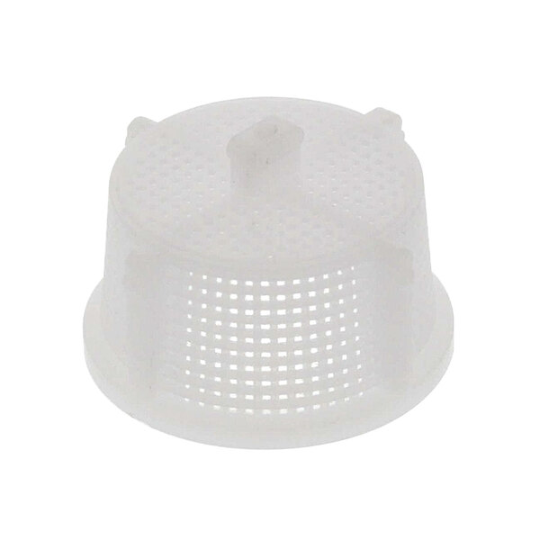 A white plastic mesh filter basket for Eloma inlet water.
