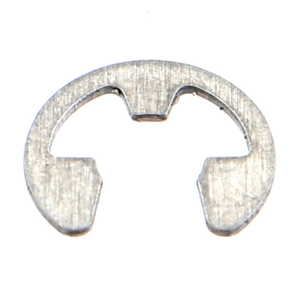 A Groen Motor Shaft Nut retaining clip, a metal ring with a hole in it.