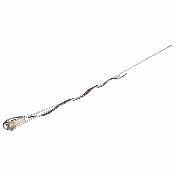 A long thin wire with a small metal hook on the end.