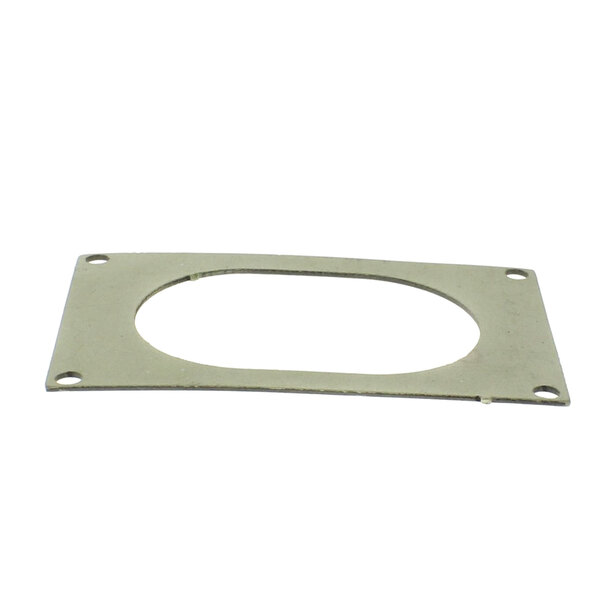 A rectangular metal frame with a heat resistant gasket inside.