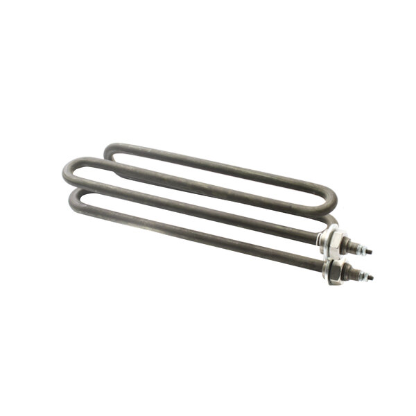 A metal heating element assembly kit with several metal rods.