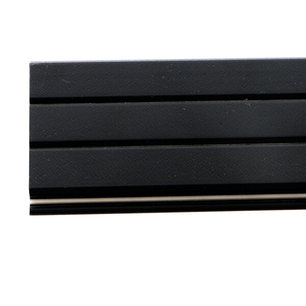 Black plastic slats on a black rectangular object.