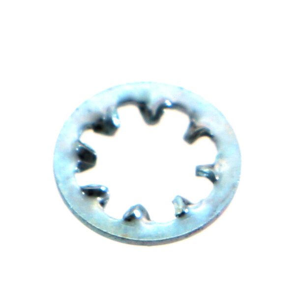 A close-up of an APW Wyott lock washer, a small metal ring with a hole in it.