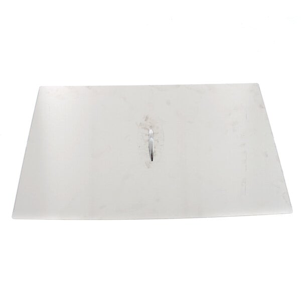 A white rectangular Pitco cover with a metal handle.