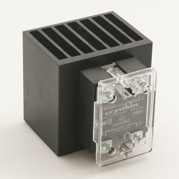 A black square Middleby Marshall relay with clear plastic cover.