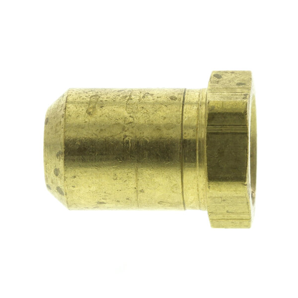 A brass US Range small orifice threaded fitting.