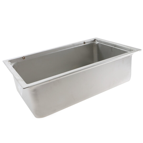 A Wells stainless steel pan with a lid in a metal container.