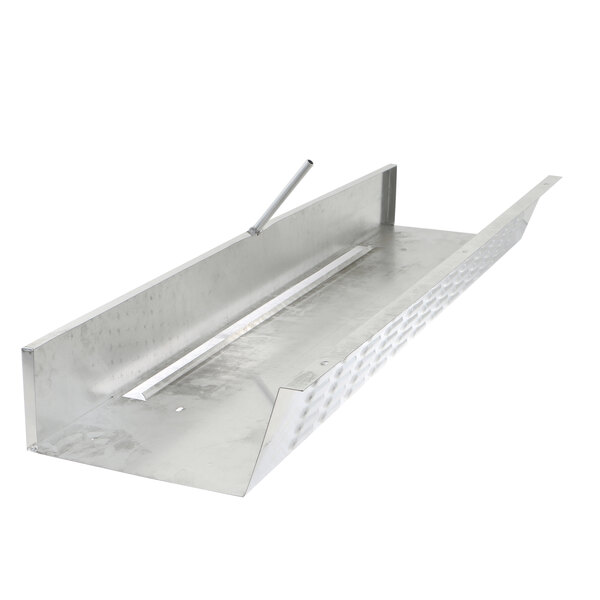 A metal Continental Refrigerator evaporation pan with a handle.