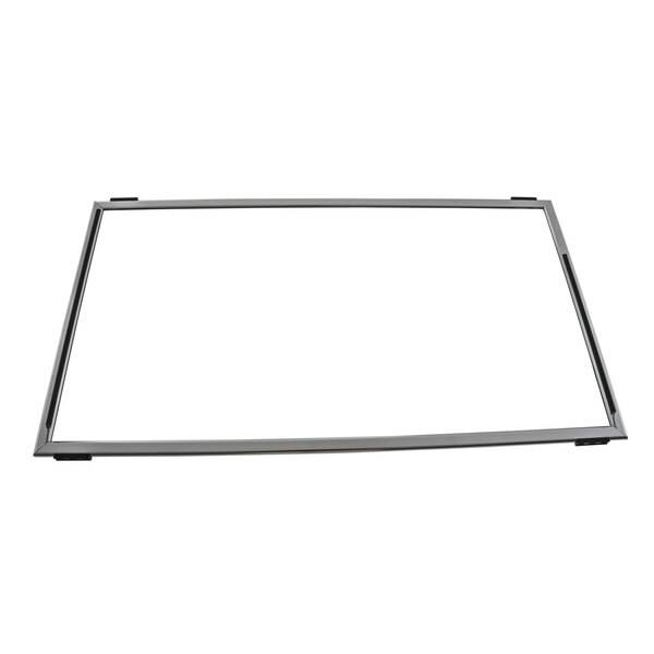 A white rectangular frame with black corners.