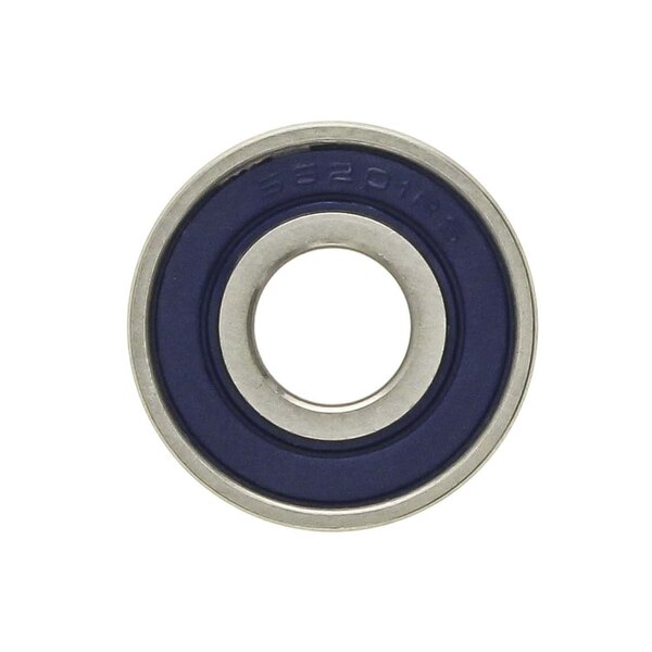 A close-up of a Doyon Baking Equipment Fixxed Roller Bearing with blue and white parts.