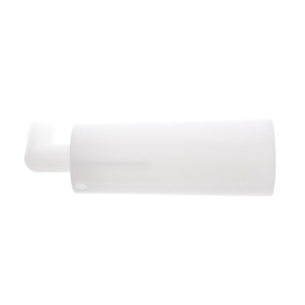 A white plastic tube with a white handle.