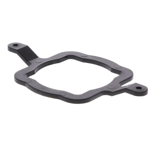 A black plastic bracket for Eloma combi oven with holes.