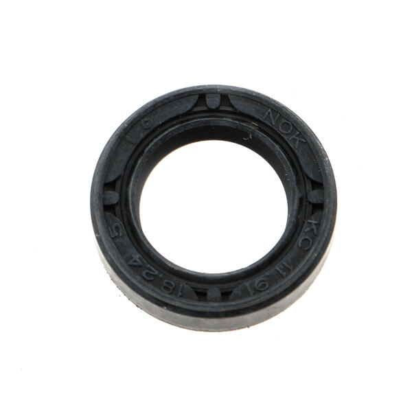 A black round Scotsman grease seal.