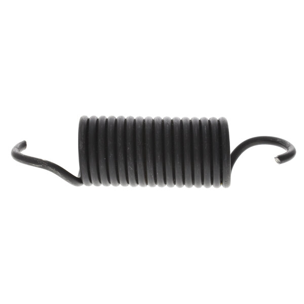 A black coil spring with a spiral end.