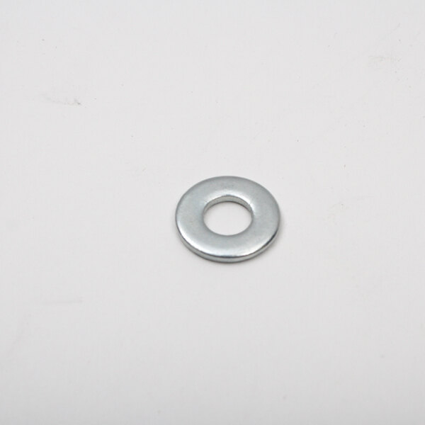 A silver metal Master-Bilt stud washer on a white surface.