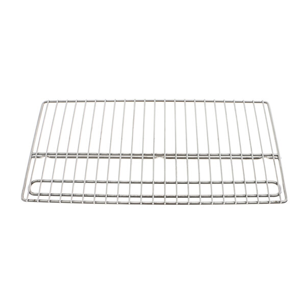 An APW Wyott metal rack with a wire grid on top on a white background.