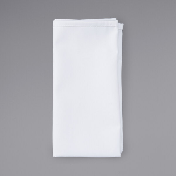 White Poly Cotton Cloth Napkins (12 / Pack)