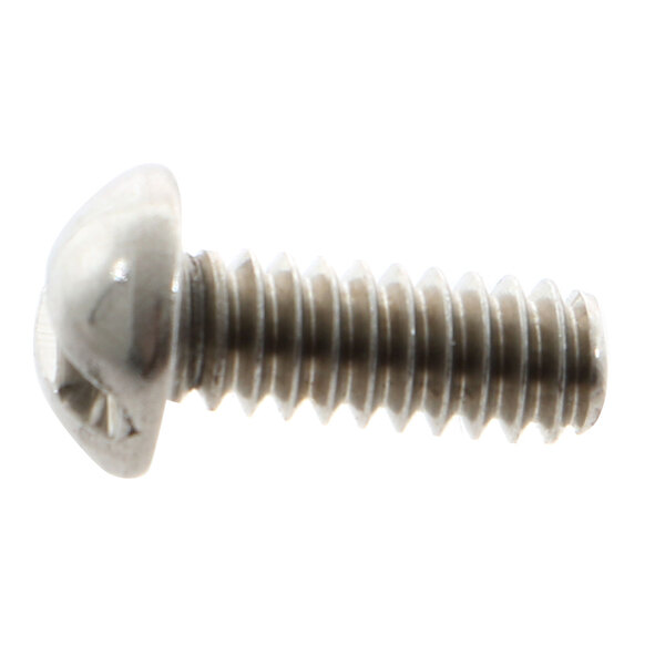 A close-up of a Garland/US Range stainless steel screw with a round head and slot.