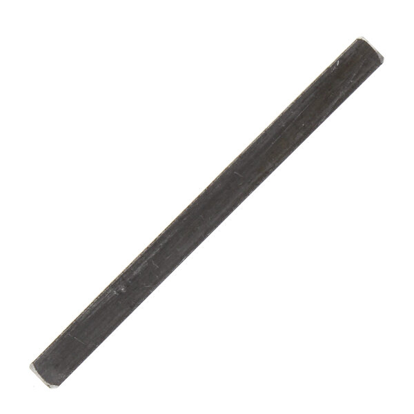 A black rectangular object with a square end.