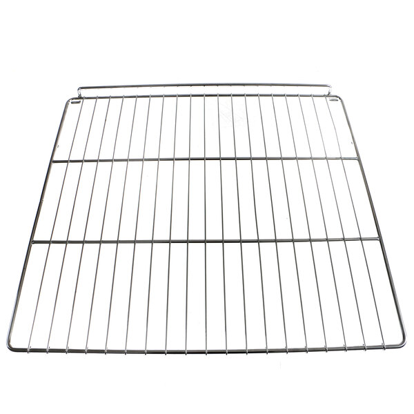 A metal Tri-Star shelf rack with a wire grid.