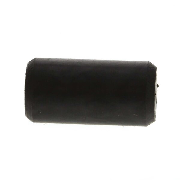 A black cylindrical plug with a white background.
