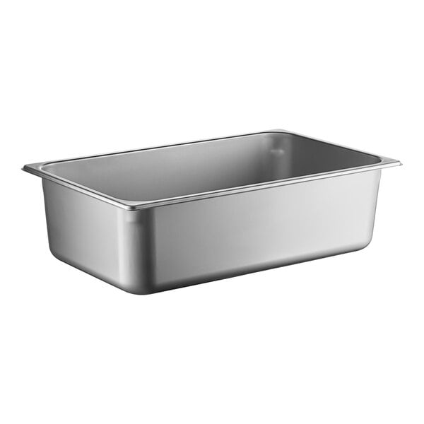 A stainless steel Hatco pan in a silver metal container.