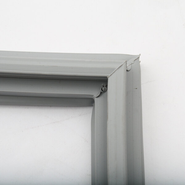 A close up of a grey metal frame.