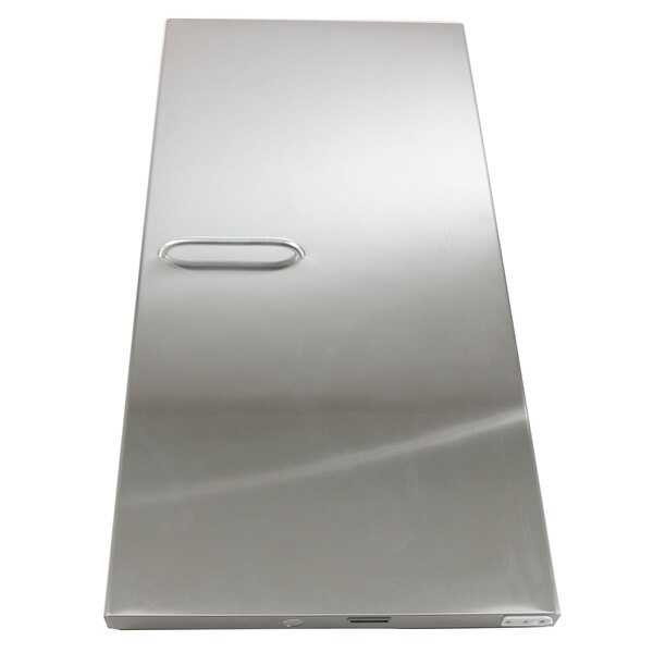 A silver rectangular Silver King 34900 door with a handle.