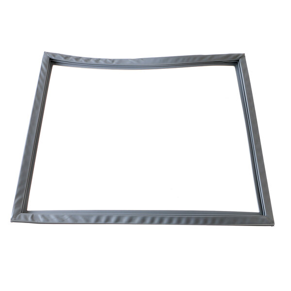 A rectangular gray door gasket with a white background.