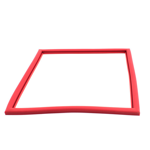 A red square gasket with a white background.