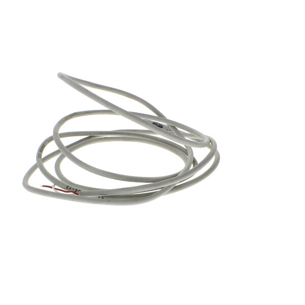 A white cable with two wires, one white and one black, on a Victory Evap Sensor Probe.