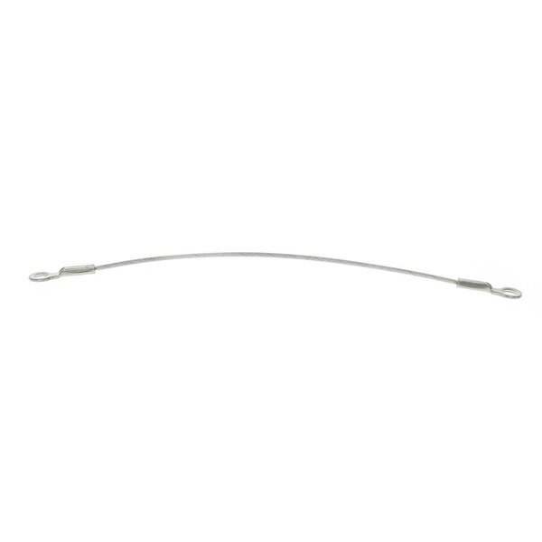 A silver metal wire with a hook.