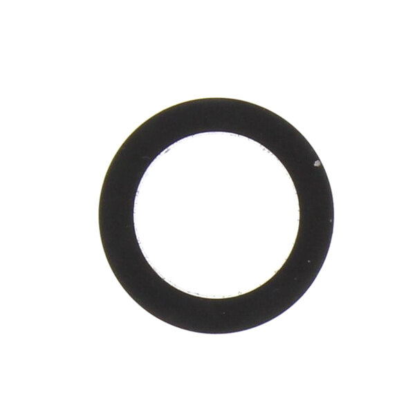 A black rubber bushing with a white circle.